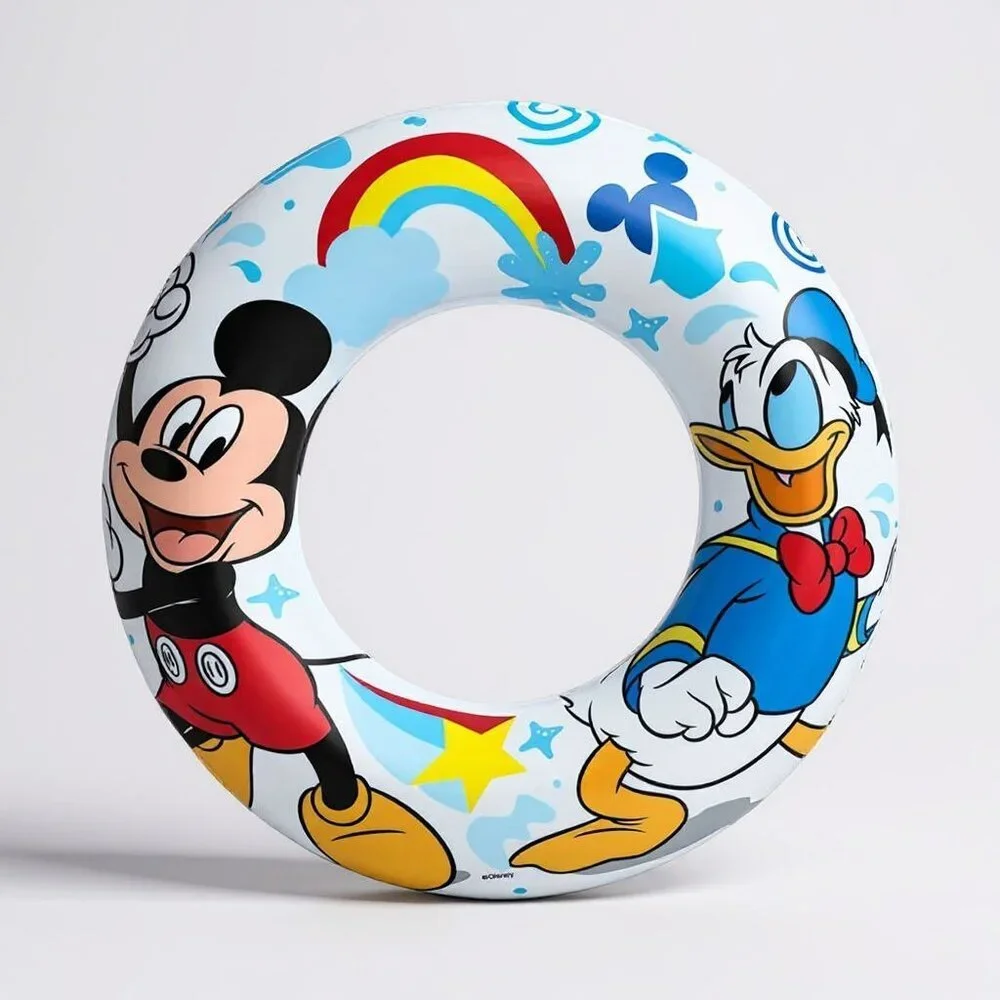 Disney Mickey Mouse & Donald Duck Kids Swim Tube Pool Float Ring Ages 3-6 NEW